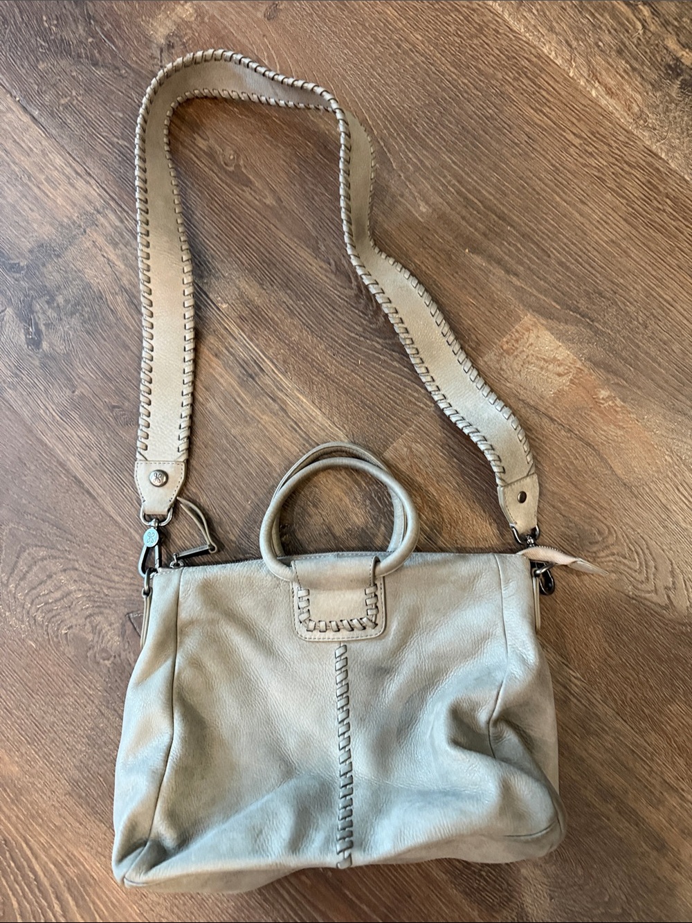 HOBO Women's Neutral Leather Shoulder Bag - grey,